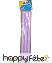 3 tubes de confettis rectangles lilas