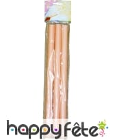 3 tubes de confettis rectangles peche