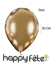 4 Ballons brillants argentés ou dorés, 30cm, image 2