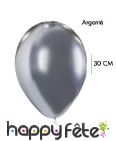 4 Ballons brillants argentés ou dorés, 30cm, image 1