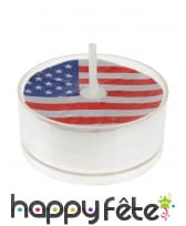 4 Bougies chauffe plat imprimé drapeau Américain