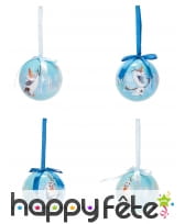 4 Boules de Noël Olaf, 7,5 cm
