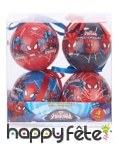 4 Boules de Noël Spiderman 7,5cm, image 1