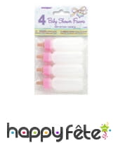 4 biberons roses Hochets