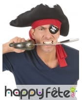 4 Cache-oeil carton tête de mort pirate, image 1