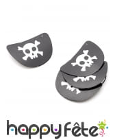 4 Cache-oeil carton tête de mort pirate