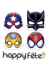 4 demi Masques de super-héros pour adulte