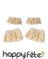 4 liens en raphia pour jambes et bras