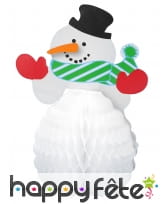 4 Mini Bonhomme de neige centre de table, 15cm, image 1