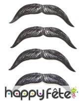 4 Moustaches en carton sur élastique pour enfant