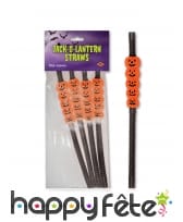 4 Pailles décorées de citrouilles en relief, image 2