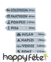 4 panneaux de villes romaines 2 faces, 9.5 x 60 cm