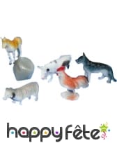 5 animaux de la ferme en plastique