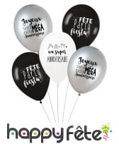 5 Ballons d'anniversaire Party fiesta, image 1