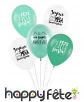 5 Ballons d'anniversaire Party fiesta, image 4