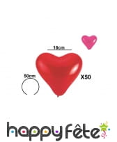 50 ballons en forme de coeur, image 4