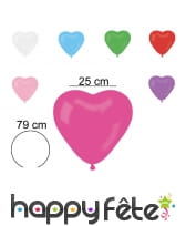 50 ballons en forme de coeur