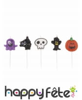 5 bougies Halloween de 7cm