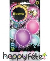 5 Ballons pastels avec Led, Illooms, image 1
