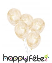 5 Ballons transparents imprimé cheveux d'anges, image 2