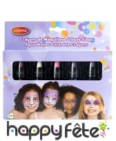 5 crayons de maquillage rétractables, enfant