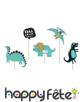 5 décorations pour gâteau dinosaures de 20 cm, image 1