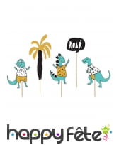 5 décorations pour gâteau dinosaures de 20 cm, image 2