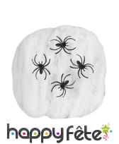 50g de toile d'araignée avec 3 araignées de 4cm, image 1