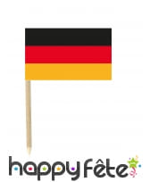 50 mini drapeaux de l'Allemagne sur pique, 3x5 cm