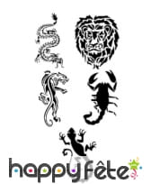 5 pochoirs animaux réutilisables