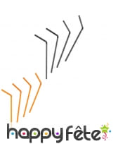 50 Pailles flexibles