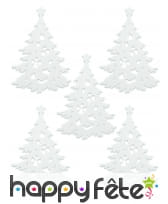 5 Sapins blancs pour fenêtre