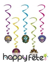 5 Suspensions Dia de los muertos de 102cm