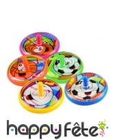 5 Toupies thème sport de 4cm