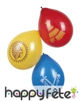 6 Ballons avec imprimé indien, 25cm