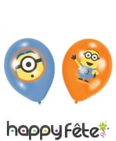 6 ballons minions, ronds