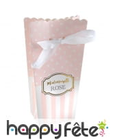 6 boites Mademoiselle Rose pour dragées