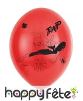 6 Ballons rouges imprimé Spiderman de 27,5 cm