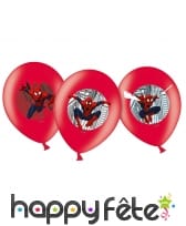 6 ballons spiderman