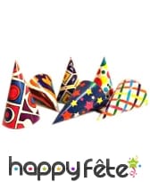 6 Chapeaux cotillons avec motifs colorés, image 2