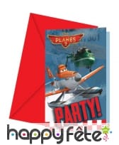 6 cartes d'invitations planes 2