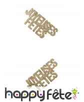 6 Confettis Joyeuses fêtes de 6,5cm, image 1