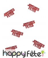 6 Confettis Joyeuses fêtes de 6,5cm, image 2