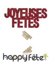 6 Confettis Joyeuses fêtes de 6,5cm