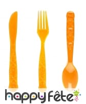 6 Couverts oranges de Halloween