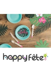 6 Décos de table Aloha de 12,5 cm en papier, image 1