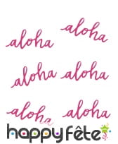 6 Décos de table Aloha de 12,5 cm en papier
