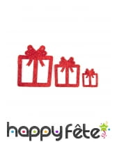 6 Décos en forme de paquet cadeaux rouges, image 2