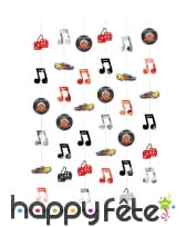 6 guirlandes décoratives rock'n roll de 2,1m