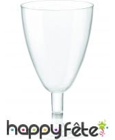 6 Larges Verres à pied de 200 ml